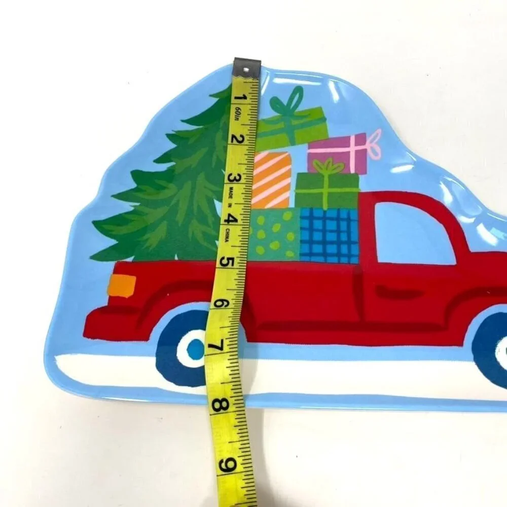 Target Figural Plate Red Truck Christmas Tree Presents Melamine Kids Holiday